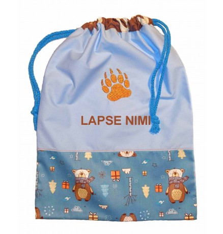 Personalized bag Bear's footprint and bears