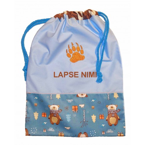 Personalized bag Bear's footprint and bears