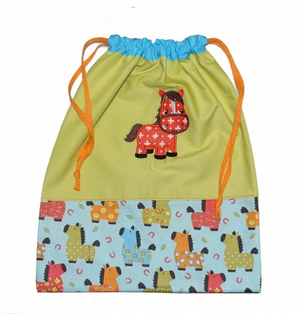 Personalized bag red pony