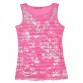 Girls Pink Ruffle Fronted Vest Top